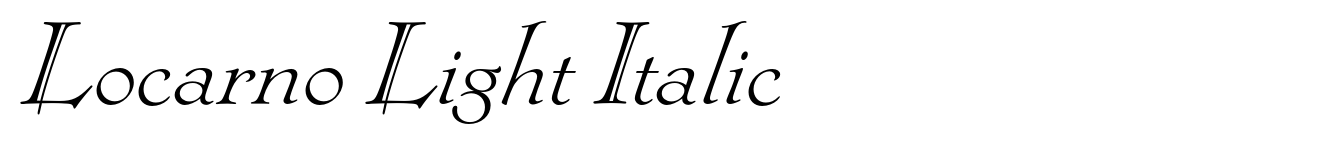 Locarno Light Italic